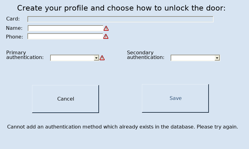 duplicate authentication method
