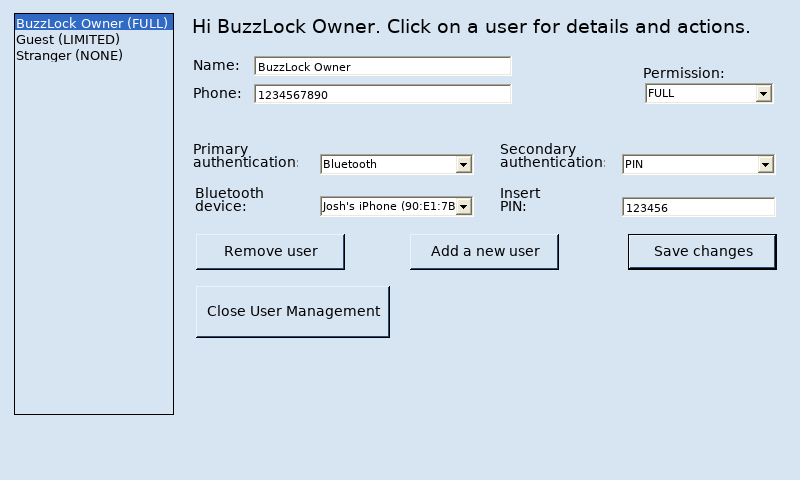 options user management